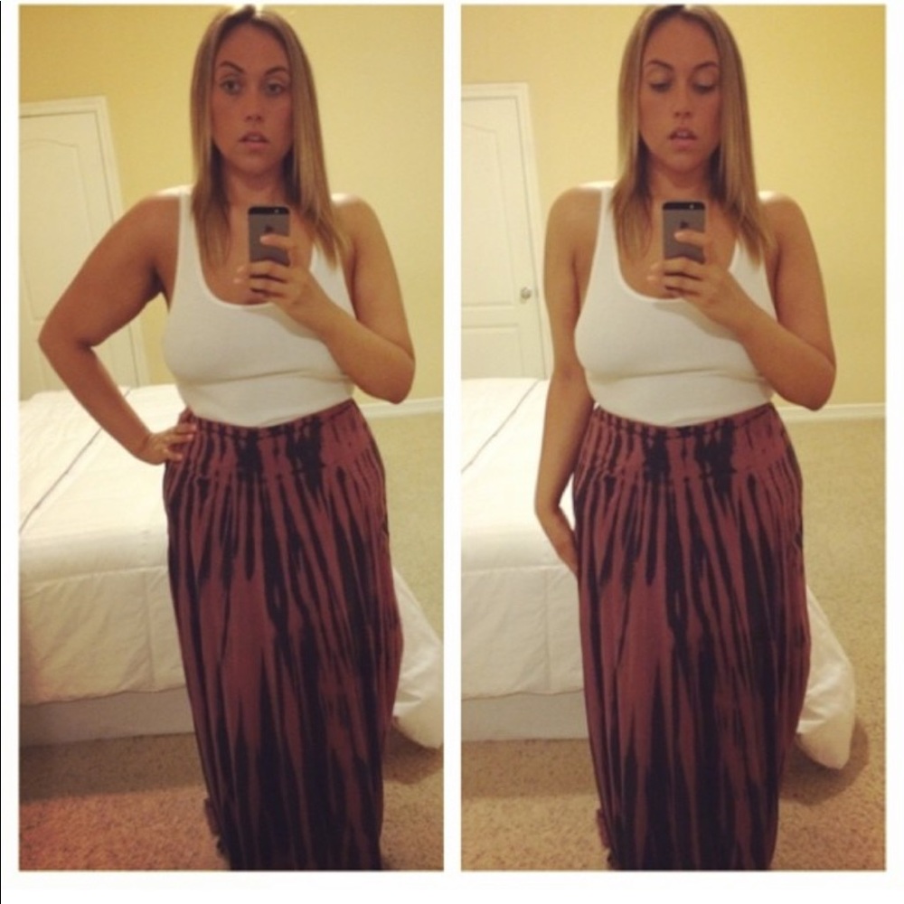 Maje high-low silk skirt